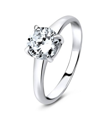 Round CZ Silver Rings SCR-8-01